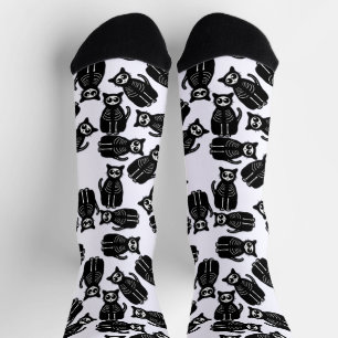 Skeleton Cats Halloween Socks