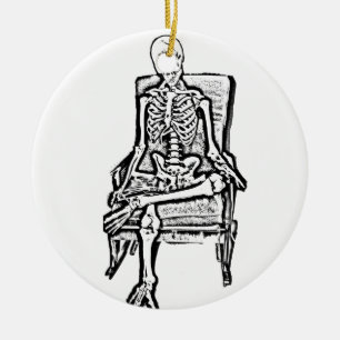 Skeleton Ceramic Ornament