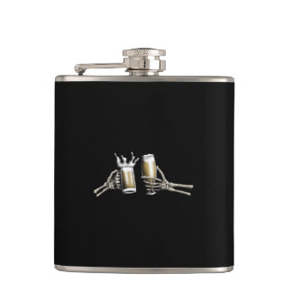 Skeleton Cheers on a  Flask
