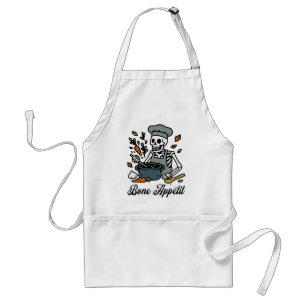 Skeleton Chef Halloween - Funny Fall Baking Gift Adult Apron