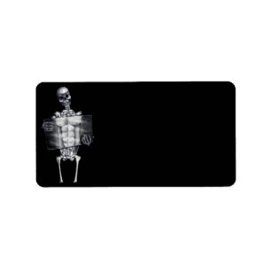 Skeleton Chest Xray Black Address Labels