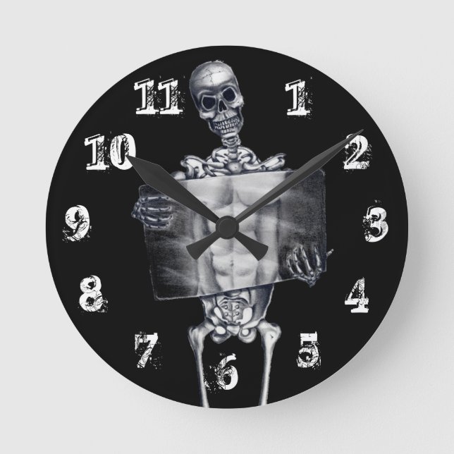 Skeleton Chest Xray Wall Clock (Front)