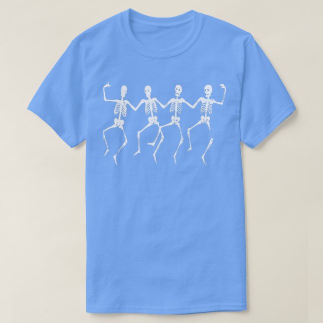 Skeleton Chorus Line from the Crypt Graphic T-Shirt (Design Front)