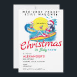 Skeleton Christmas in July Beach Surf Naughty Invitation<br><div class="desc">Choose this Skeleton Christmas in July Beach Surf Mid Year Report Still Naughty Invitation and celebrate Christmas in July with family and friends.
Customize the design with your event details and order your Christmas in July invitations and party supplies now.</div>