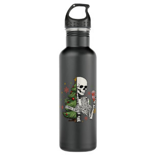skeleton christmas tree coffee stainless steel water bottle