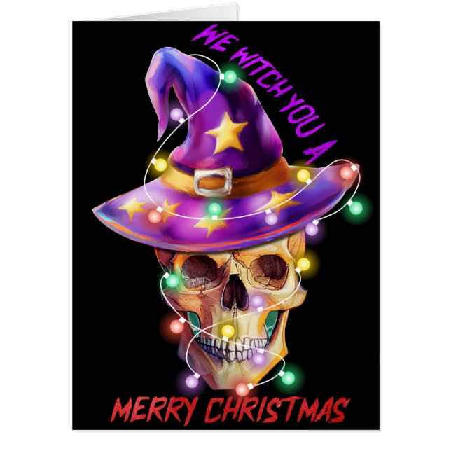Skeleton Christmas Tree Funny Ugly Xmas Skeletons  Card (Front)