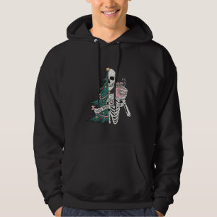 skeleton christmas tree hoodie