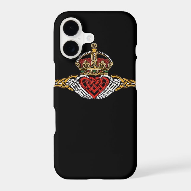 Skeleton Claddagh Color Iphone Case (Back)