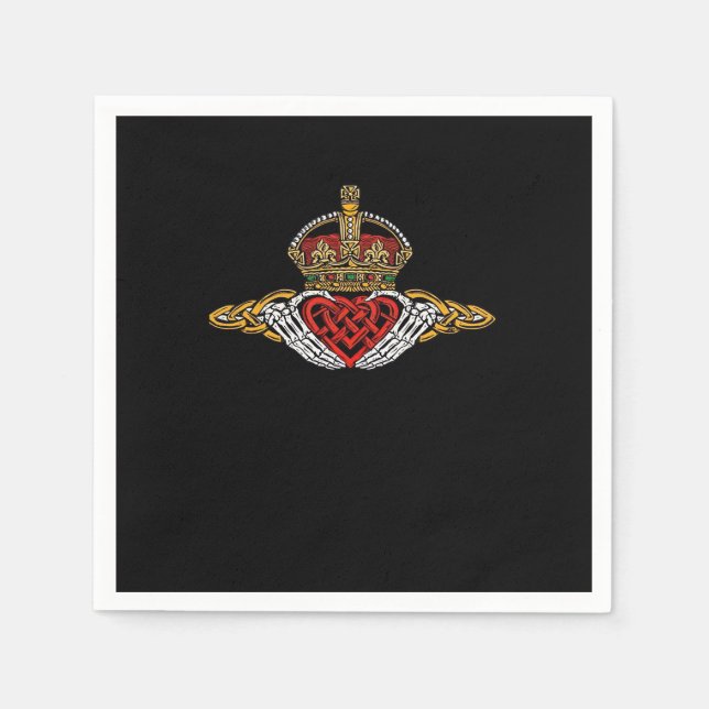 Skeleton Claddagh Color Napkins (Front)