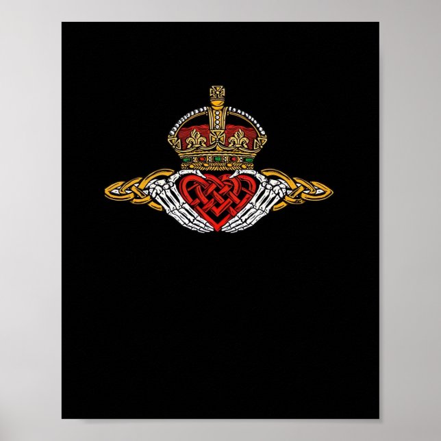 Skeleton Claddagh Color Poster (Front)