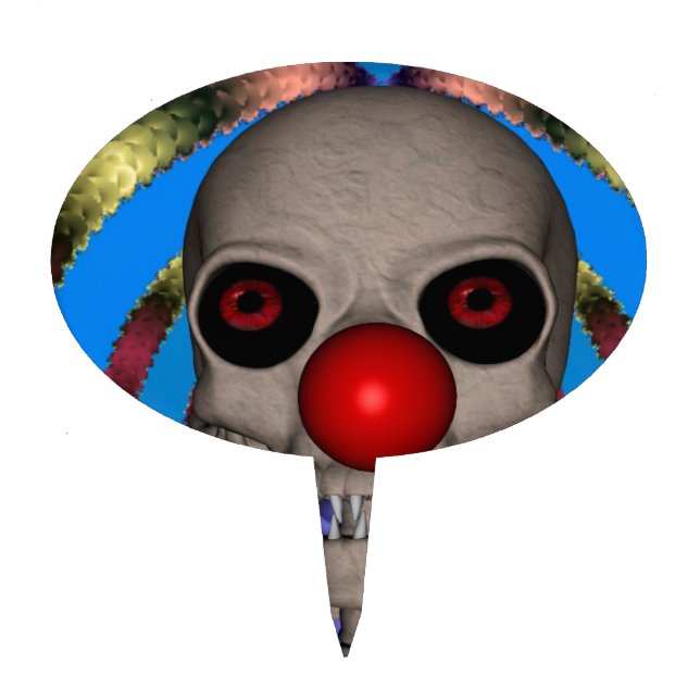 Skeleton Clown Cake Topper (Front)