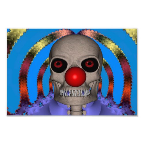 Skeleton Clown Photo Print