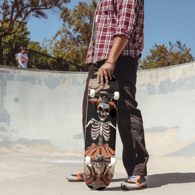 Skeleton Clown Skateboard – Stormy Retro Vibes (Outdoor 2)