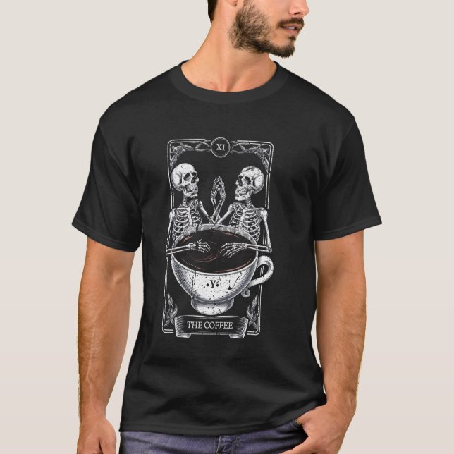 Skeleton Coffee Meme T-Shirt (Front)