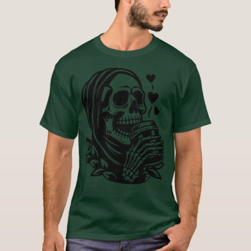 skeleton coffee T_Shirt