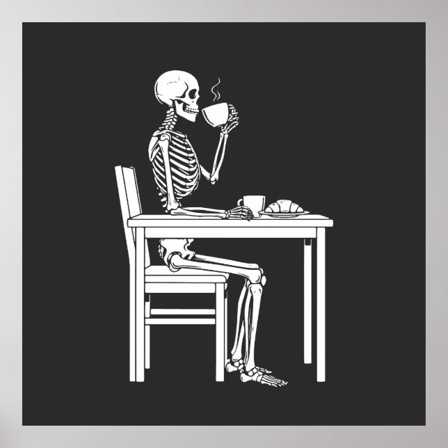 skeleton coffee time poster (Front)
