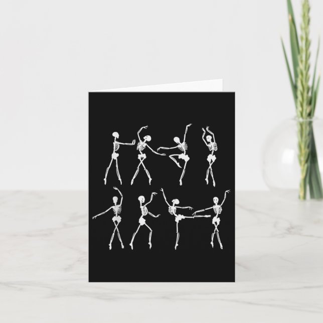 Skeleton Costume Ballerinas Ballet Dance Cute Hall Card (Front)