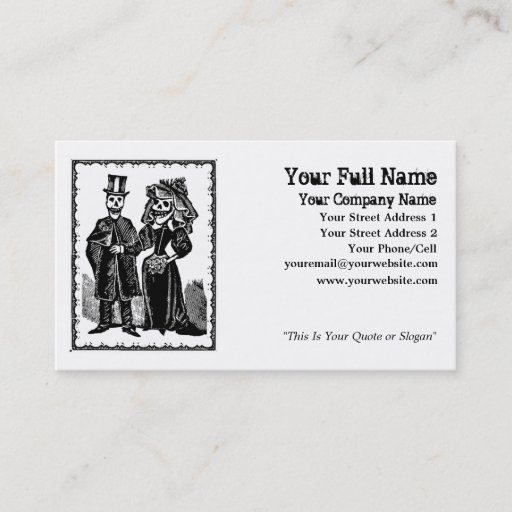 Customizable Skeleton Couple - Business Card (Customize)