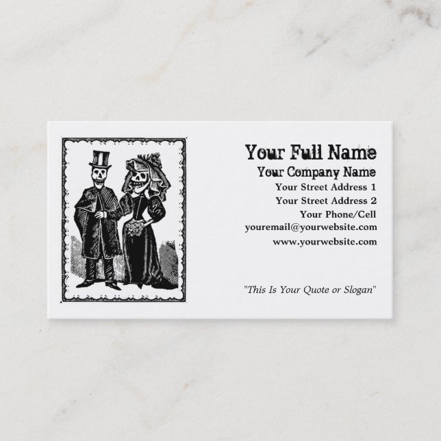 Skeleton Couple - Business Card (Customize) (Front)