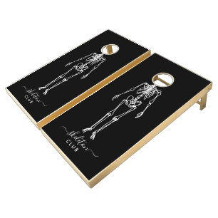 Skeleton Couple Cornhole Set