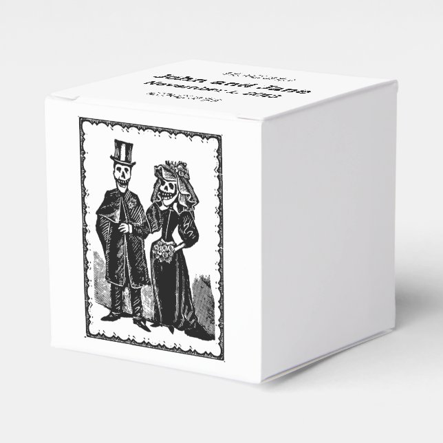 Skeleton Couple - Favor Box (Customize) (Front Side)