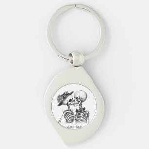 Skeleton Couple Keychain