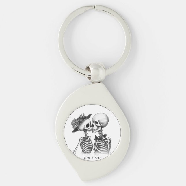 Skeleton Couple Keychain (Front)