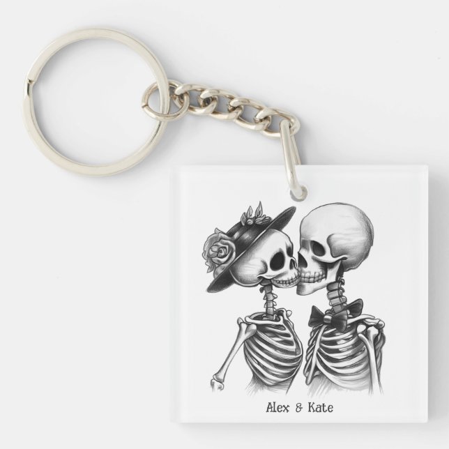 Skeleton Couple Keychain (Front)