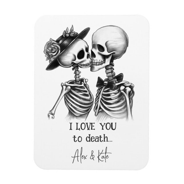 Skeleton Couple Magnet (Vertical)