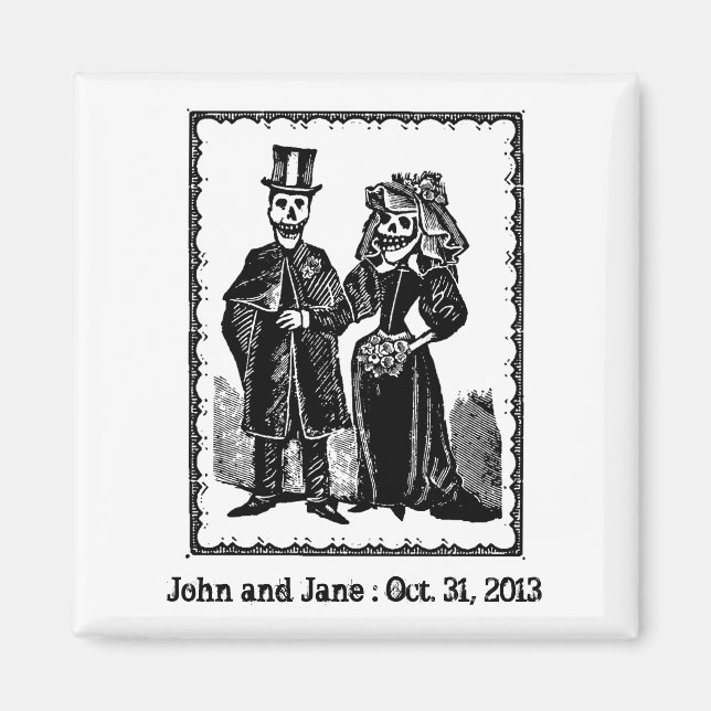 Skeleton Couple - Magnet #2 (Customize) (Front)
