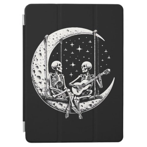 Skeleton Couple Moon Guitar iPad Air Cover