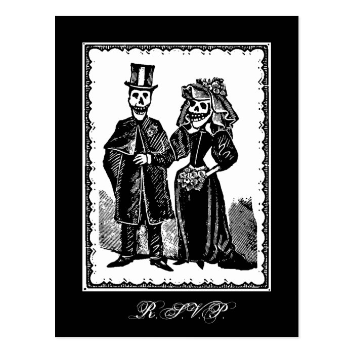 Skeleton Couple (RSVP)   Postcard