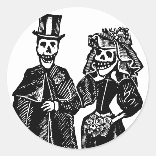 Skeleton Couple _ SealsStickers 1 Classic Round Sticker