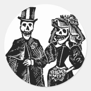 Skeleton Couple - Seals/Stickers #1 Classic Round Sticker