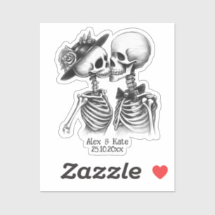 Skeleton Couple Sticker