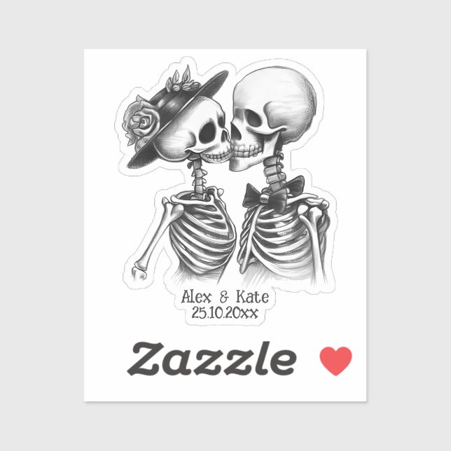 Skeleton Couple Sticker (Sheet)
