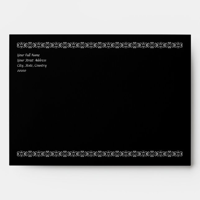 Skeleton Couple Theme - 7x5 Envelope (Customize) (Front)