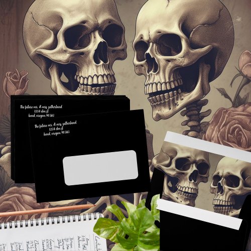 Skeleton Couple Til Death Do Us Part Envelope