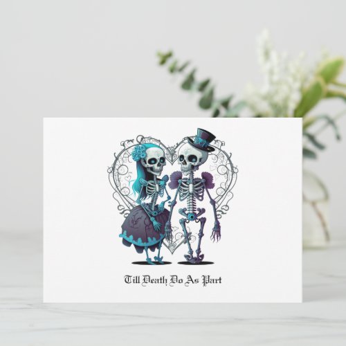 Skeleton Couple Wedding Invitation