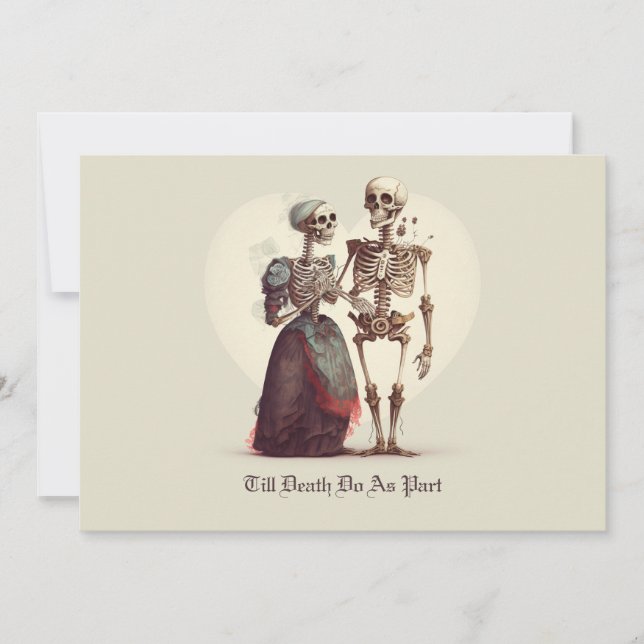 Skeleton Couple Wedding Invitation (Front)