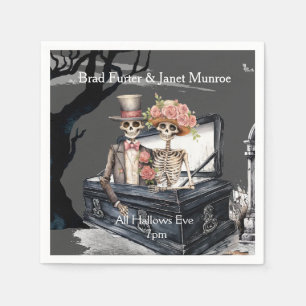 Skeleton Couple Wedding Napkins