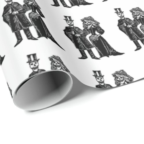 Skeleton Couple _ Wrapping Paper Customize