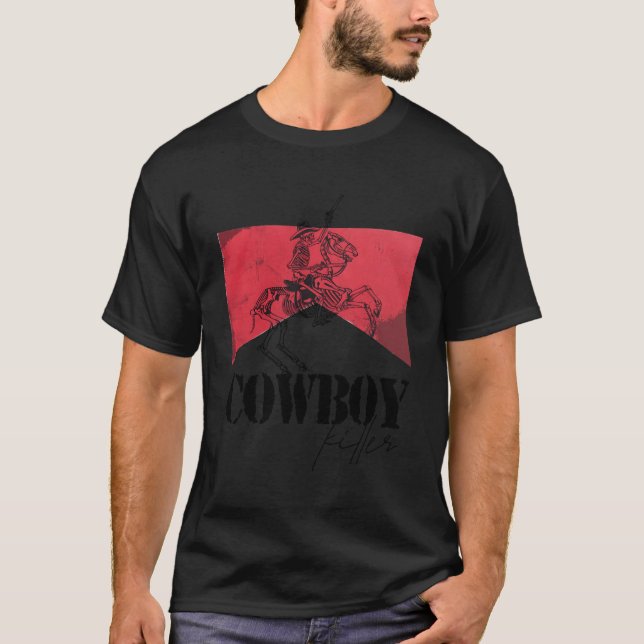 Skeleton Cow Er Howdy Western Country Cow T-Shirt (Front)