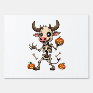 Skeleton Cow Parade Sign