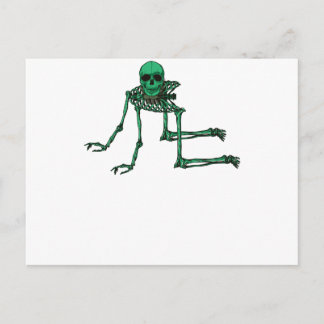 Skeleton Creepy Yoga Skull Dancing Postcard
