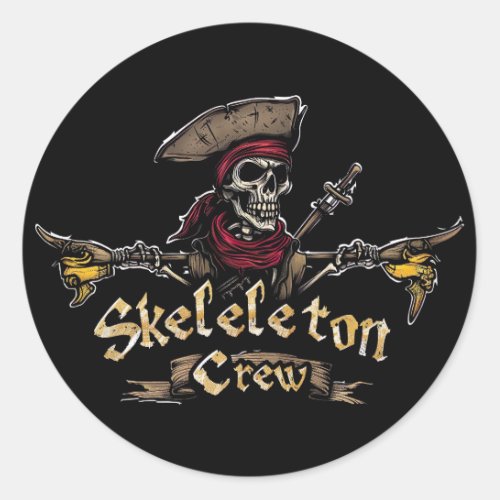 Skeleton Crew Classic Round Sticker