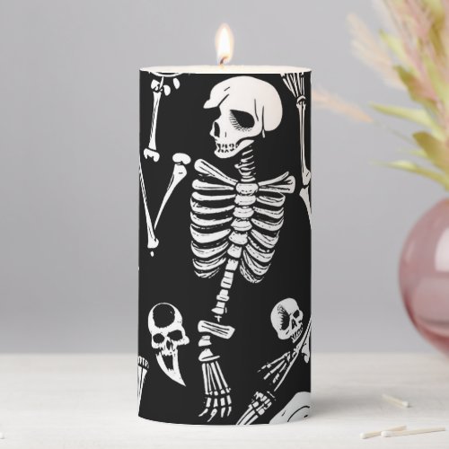 Skeleton Crew Pillar Candle