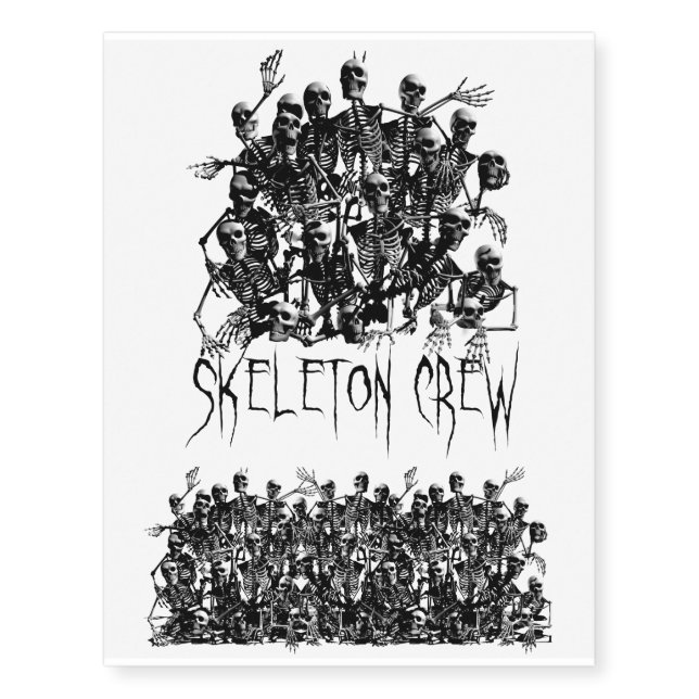 Skeleton Crew Temporary Tattoos (Front)