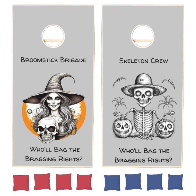 Skeleton Crew vs. Broomstick Brigade  Cornhole Set (Set)