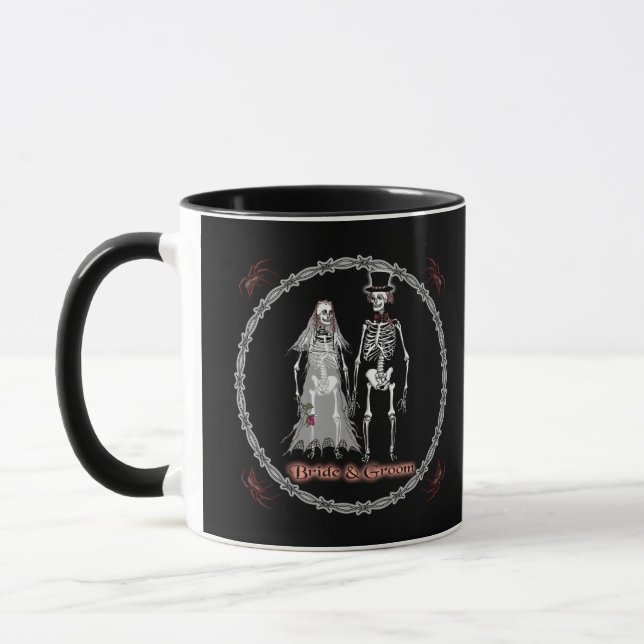 Skeleton custom Wedding Mug (Left)